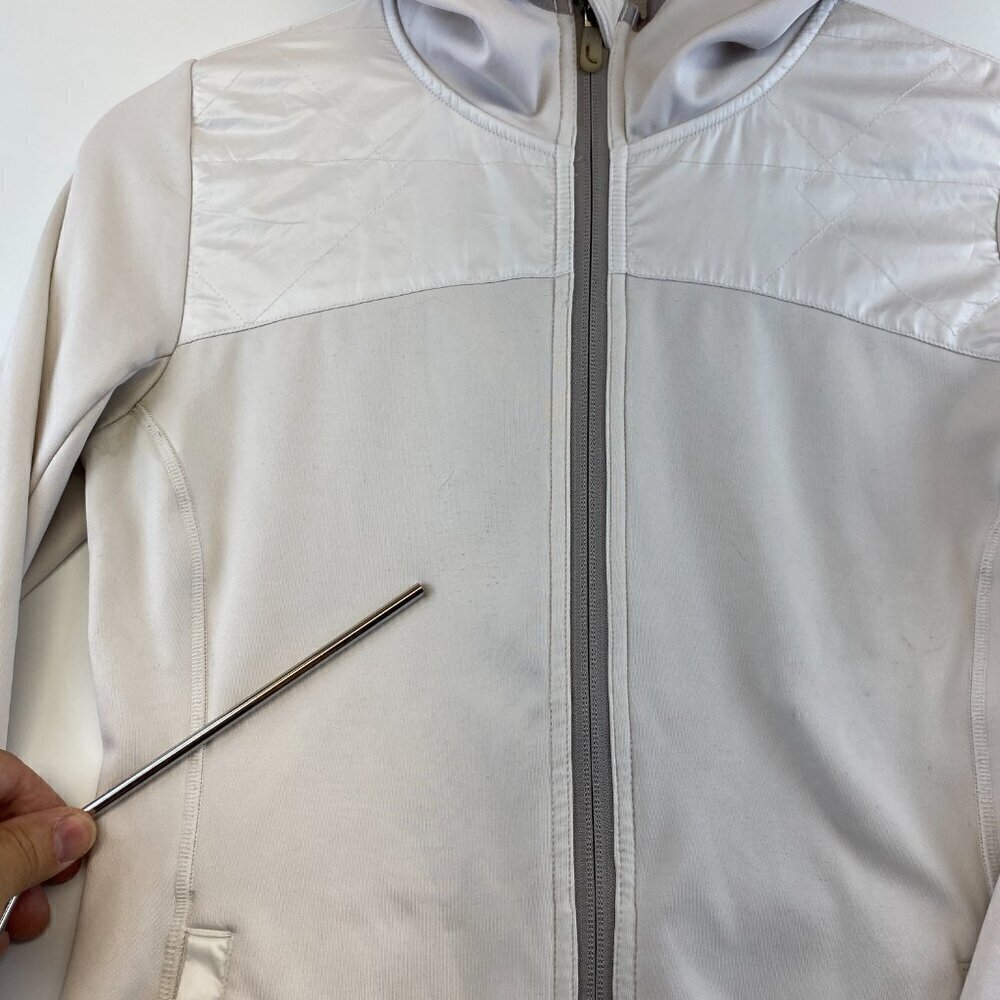 Lole Women's White Zip Front Hooded Long Sleeve Athletic Jacket Size M #1149 - Picture 7 of 16